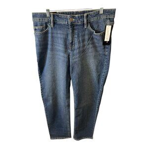 French Connection Essentials Women's High Rise Straight Jeans Dark Wash Size 14